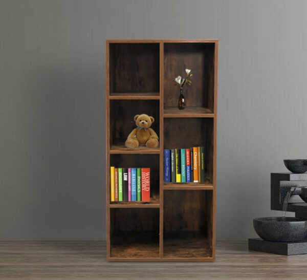   Bücherregal Vakkie 7 offener Schrank – Wandschrank – dunkelbraun