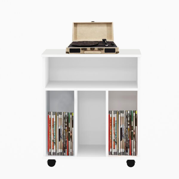   LP-Vinyl-Aufbewahrungsschrank – Bücherregal – weiß