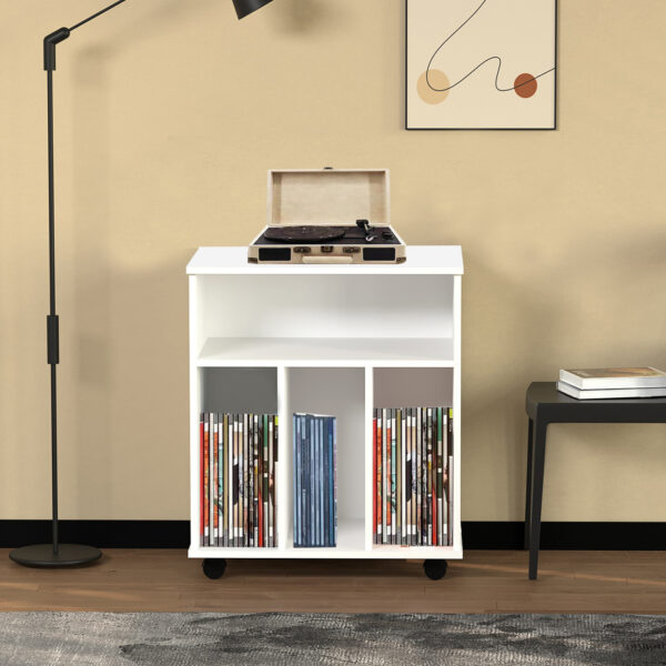   LP-Vinyl-Aufbewahrungsschrank – Bücherregal – weiß