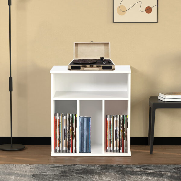   LP-Vinyl-Aufbewahrungsschrank – Bücherregal – weiß