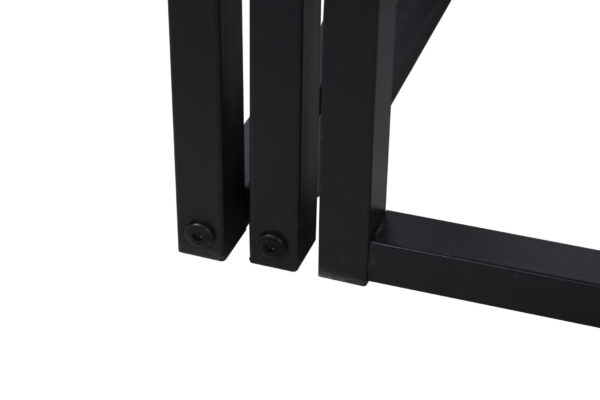   Robuster industrieller Beistelltisch in Schwarz im 3er-Set: Platzsparend mit Stil