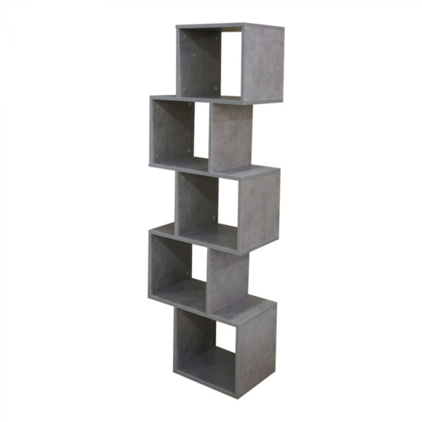 Regal Schrank Raumteiler Stapelwürfel Design Yoep 5 Fächer grau Betonoptik - VDD World DE