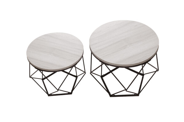 VDD Beistelltisch im industriellen Vintage-Stil - Couchtische - 2er-Set - VDD World DE