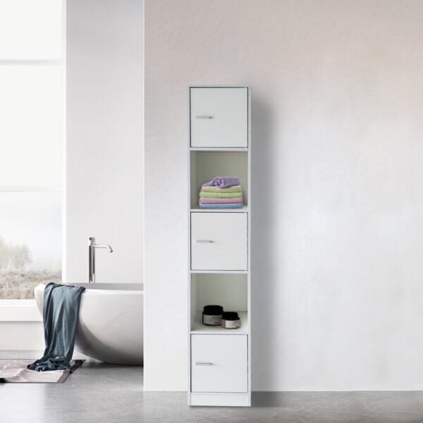 Säulenschrank Badezimmer - Schrank Badezimmer Schlafzimmer oder Flur - 180 cm hoch - VDD World DE