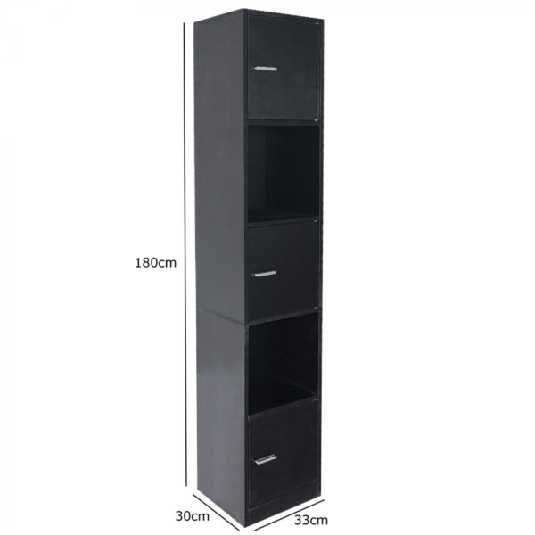   Säulenschrank Badezimmer – Aufbewahrungsschrank Badezimmer Schlafzimmer oder Flur – 180 cm hoch