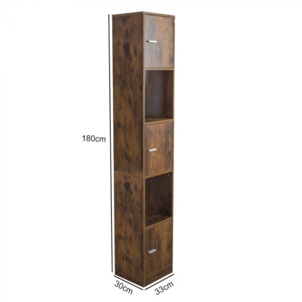   Säulenschrank Badezimmer – Schrank Badezimmer Schlafzimmer oder Flur – 180 cm hoch