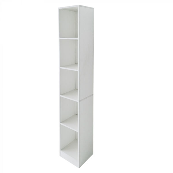 Säulenschrank 5 offene Fächer - Aufbewahrungsschrank Badezimmer Schlafzimmer oder Flur - 180 cm hoch - VDD World DE