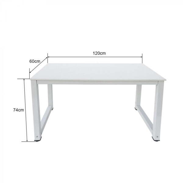   Schreibtisch – Computertisch – Küchentisch – Metall Holz – 120 cm x 60 cm – weiß