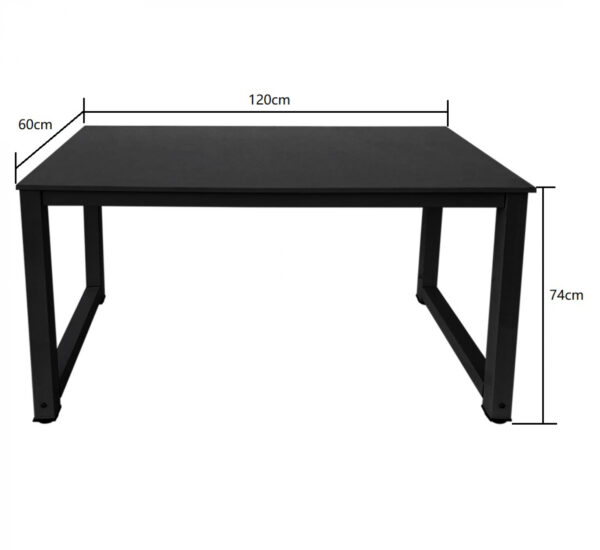   Schreibtisch Computertisch – Küchentisch – Metall Holz – 120 cm x 60 cm – Schwarz