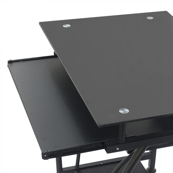 Schreibtisch-Laptop-Computertisch - platzsparend - 70 cm x 50 cm - schwarz - VDD World DE