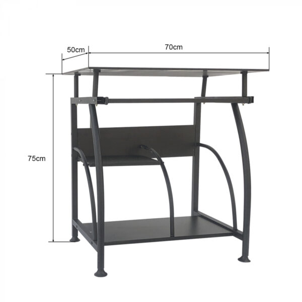 Schreibtisch-Laptop-Computertisch - platzsparend - 70 cm x 50 cm - schwarz - VDD World DE