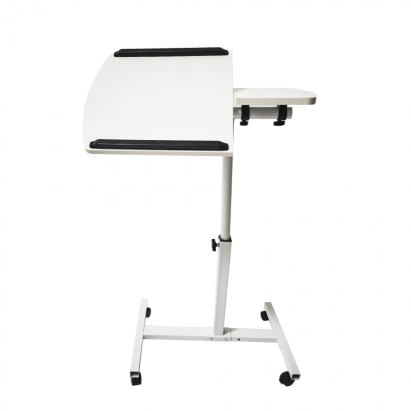 Laptoptisch Laptopständer - Beistelltisch Nachttisch - fahrbare Räder - höhenverstellbar - weiß