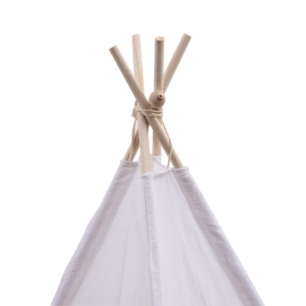 Wigwam Tipi Spielzelt Floortje - Indianerzelt - mit Bodenkissen - Leinen und Baumwolle - VDD World DE