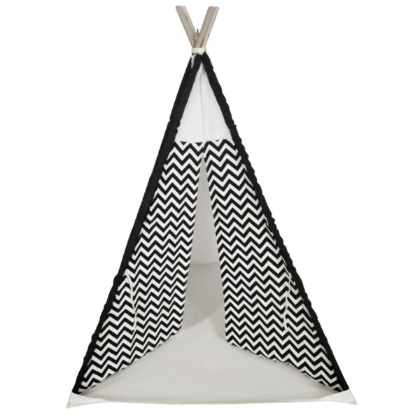   Wigwam Tipi Spielzelt Floortje – Indianerzelt – mit Bodenkissen – Leinen und Baumwolle