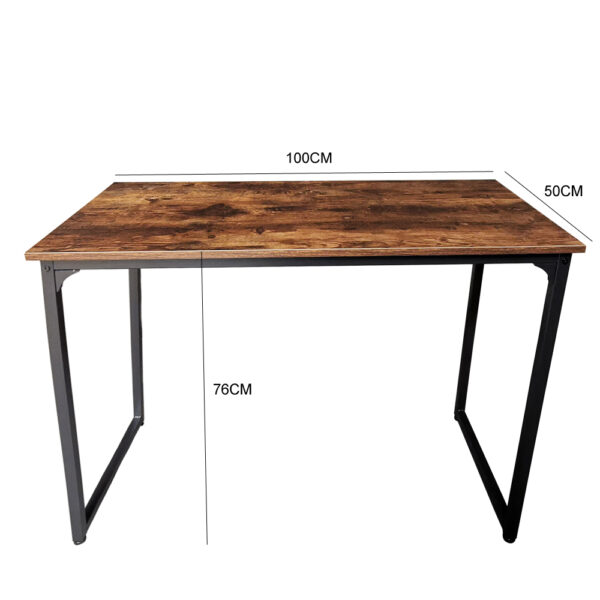 Schreibtisch Stoer - Laptoptisch - Computertisch - Industrial Vintage - Black Metal Vintage Brown - VDD World DE