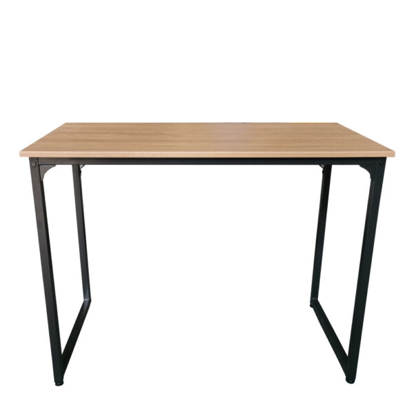 Schreibtisch Stoer - Laptoptisch - Computertisch - Industrie - schwarzes Metall hellbraunes Holz - VDD World DE