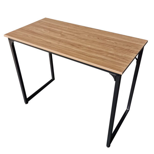 Schreibtisch Stoer - Laptoptisch - Computertisch - Industrie - schwarzes Metall hellbraunes Holz - VDD World DE