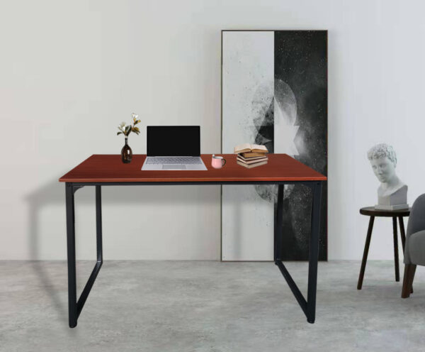 Schreibtisch Stoer - Laptoptisch - Computertisch - Industrial Vintage - schwarzes Metall braunes Hol - VDD World DE
