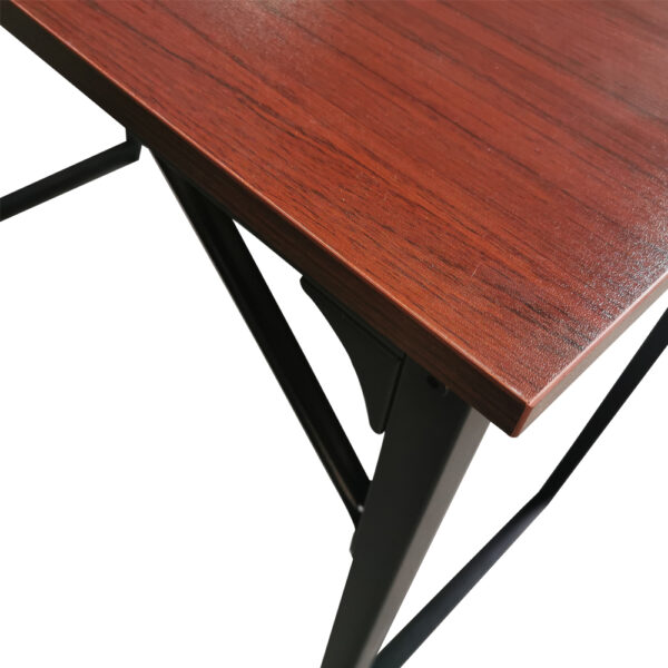 Schreibtisch Stoer - Laptoptisch - Computertisch - Industrial Vintage - schwarzes Metall braunes Hol - VDD World DE