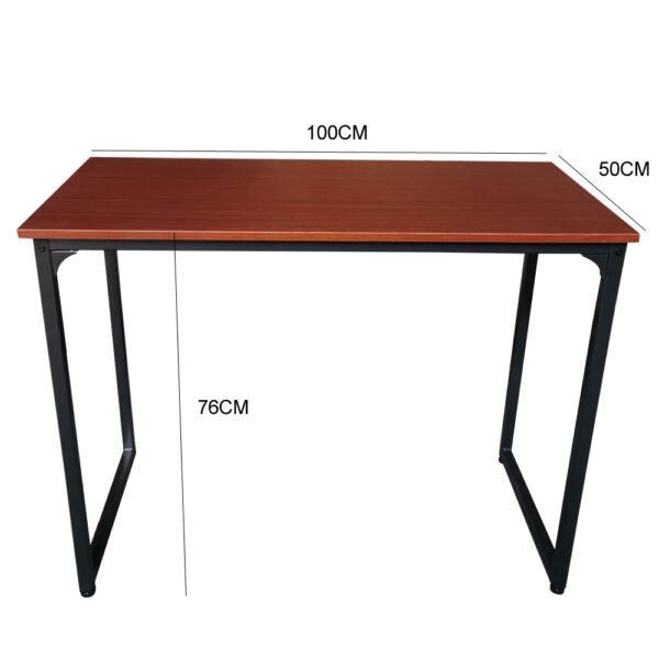 Schreibtisch Stoer - Laptoptisch - Computertisch - Industrial Vintage - schwarzes Metall braunes Hol - VDD World DE