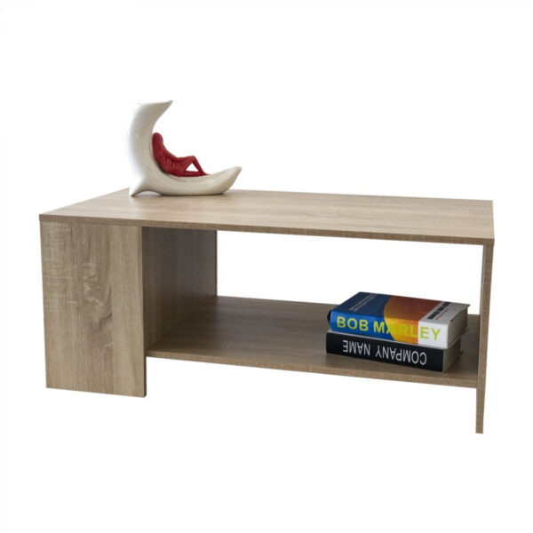   Couchtisch – Beistelltisch mit Stauraum – Braun Sonoma