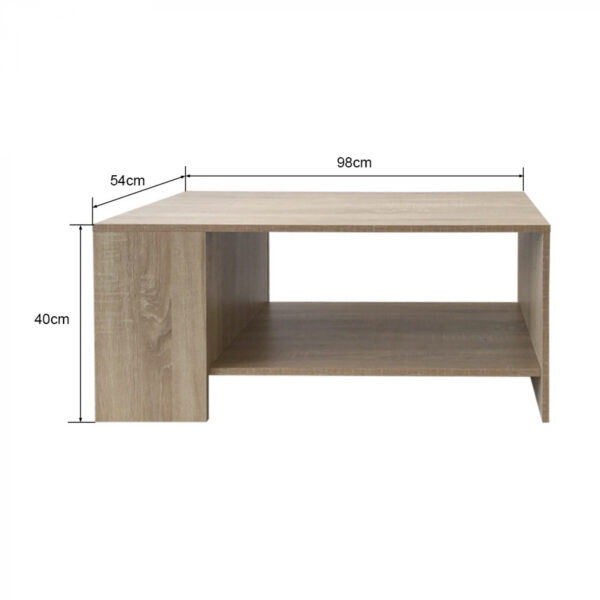   Couchtisch – Beistelltisch mit Stauraum – Braun Sonoma
