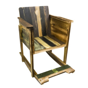 Schaukelstuhl Holz Kinder Scrapie recyceltes Altholz Altholz Design-Stil