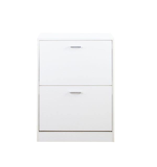 Schuhschrank - Schuhregal - 2 Fächer - weiß - VDD World DE