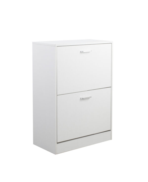 Schuhschrank - Schuhregal - 2 Fächer - weiß - VDD World DE
