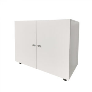 Aktenschrank Tijn - Aufbewahrungsschrank multifunktional - 74 cm hoch - weiß