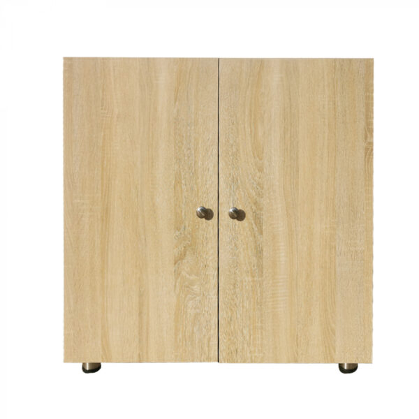   Aktenschrank Tijn – Aufbewahrungsschrank multifunktional – 74 cm hoch – hellbraun Sonoma