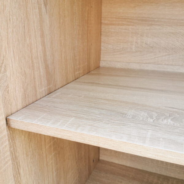   Aktenschrank Tijn – Aufbewahrungsschrank multifunktional – 74 cm hoch – hellbraun Sonoma