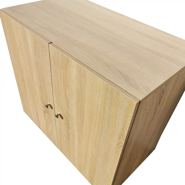   Aktenschrank Tijn – Aufbewahrungsschrank multifunktional – 74 cm hoch – hellbraun Sonoma