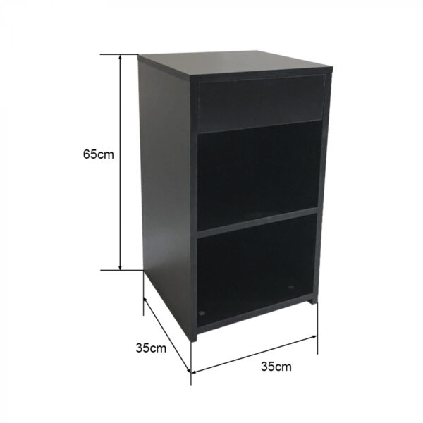 Nachttisch Flurschrank 65 cm hoch schwarz - VDD World DE