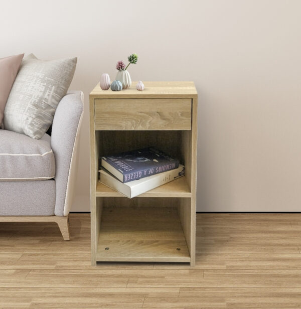 Nachttisch - Flurschrank - 65 cm hoch - hellbraun - VDD World DE