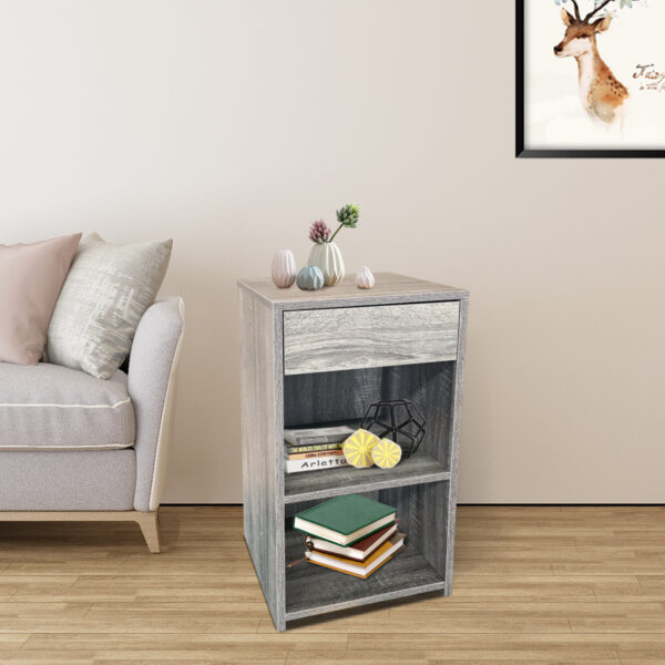 Nachttisch - Flurschrank - 65 cm hoch - grau - VDD World DE
