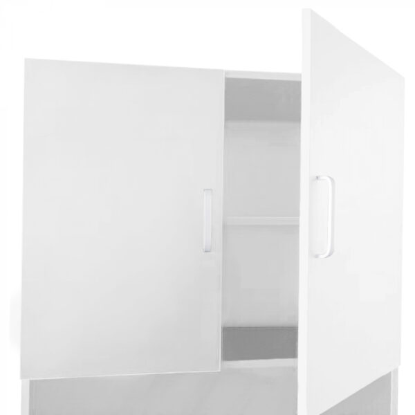 Waschmaschinenschrank Umbauschrank Bauschrank 190 cm Jutas weiß - VDD World DE