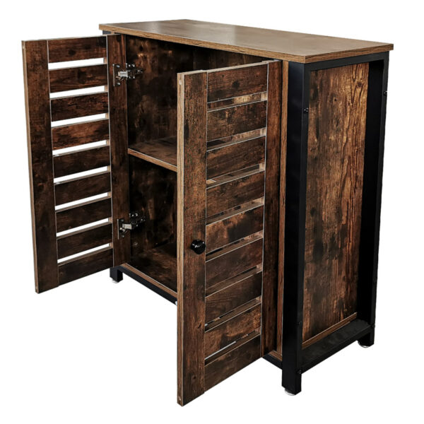 Sideboard Industrial Vintage Robustes Design - Wandschrank Aufbewahrungsschrank Metall Holz - VDD World DE