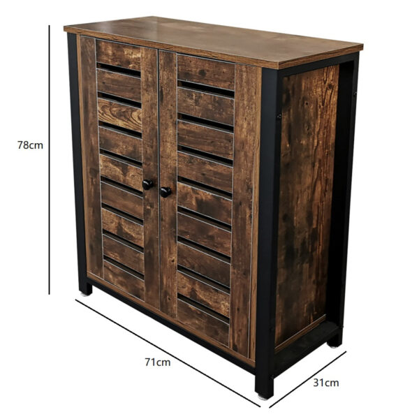 Sideboard Industrial Vintage Robustes Design - Wandschrank Aufbewahrungsschrank Metall Holz - VDD World DE