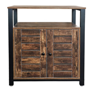 Wandschrank Sideboard Industrial - Bücherregal Aufbewahrungsschrank Metall Holz