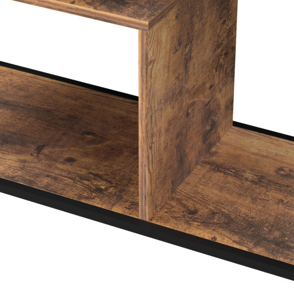 VDD Bücherregal Wandschrank Stabil - offener Fachschrank - Industrie - Metall Holz - 115 cm hoch - VDD World DE