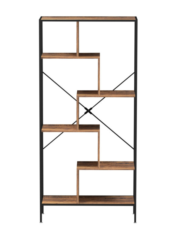 VDD Bücherregal Wandschrank Stabil - industriell - Metall Holz - 180 cm hoch - VDD World DE