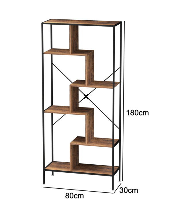 VDD Bücherregal Wandschrank Stabil - industriell - Metall Holz - 180 cm hoch - VDD World DE