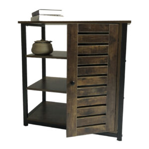 Wandschrank Sideboard Beistelltisch Tough - schwarzes Metall braunes Holz