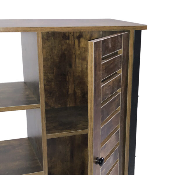 Wandschrank Sideboard Beistelltisch Tough - schwarzes Metall braunes Holz - VDD World DE
