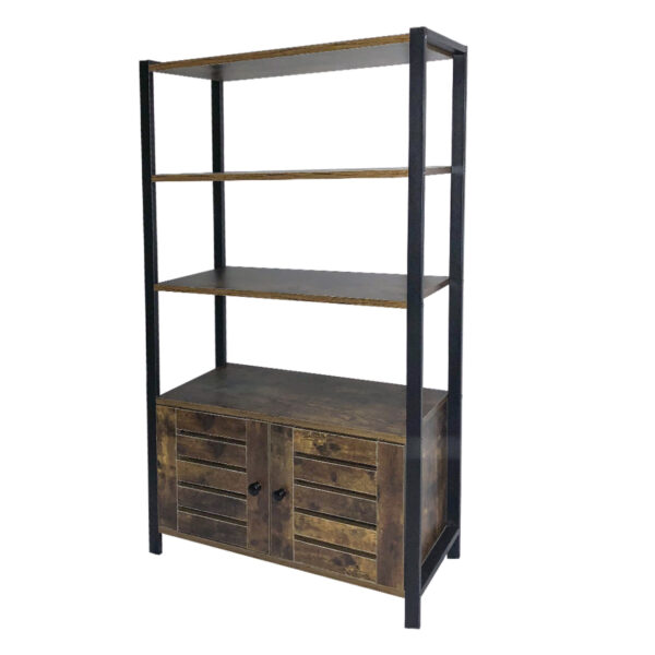 Wandschrank-Bücherregal Robustes industrielles Vintage-Design 120 cm hoch - VDD World DE