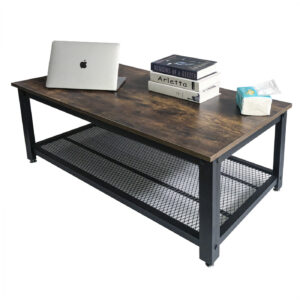 Couchtisch Robustes Metallholz im Industriedesign 108 cm x 60 cm