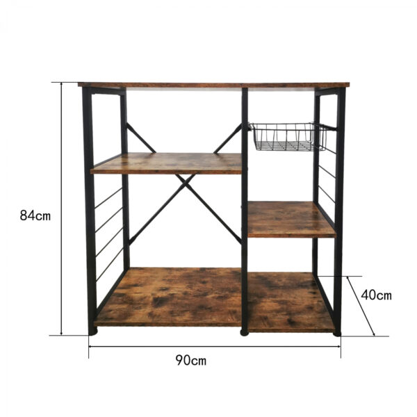 Küchenschrank Tisch Tough Industrial Vintage - Küchenmöbel Metallrahmen - 90 cm breit - VDD World DE