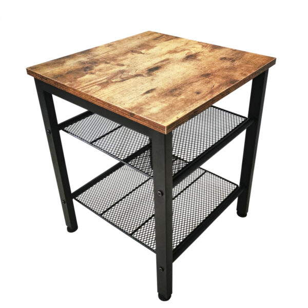   Beistelltisch Couchtisch Tough Industrial Vintage – Metall schwarz holz braun