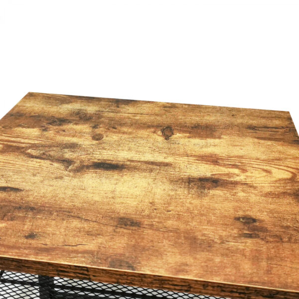   Beistelltisch Couchtisch Tough Industrial Vintage – Metall schwarz holz braun